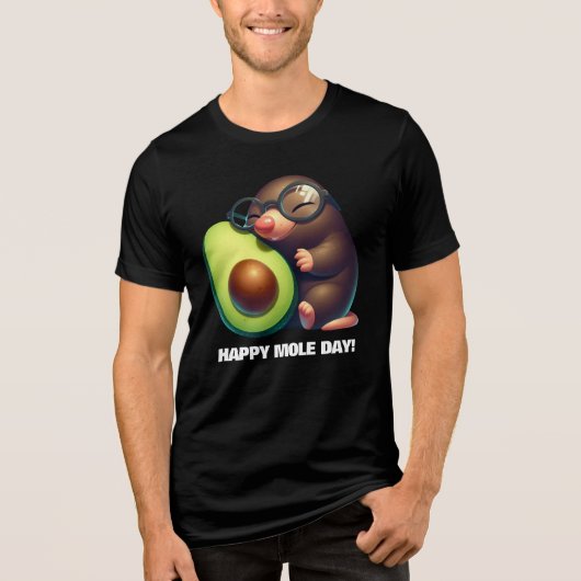 Funny Avogadros Avocado Happy Mole Day Tri-Blend Shirt (Vorderseite)