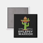 Funny Awareness Epilepsy Warrior Magnet (Vorderseite/Rückseite)