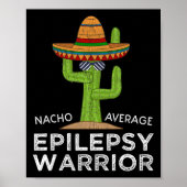 Funny Awareness Epilepsy Warrior Poster (Vorne)
