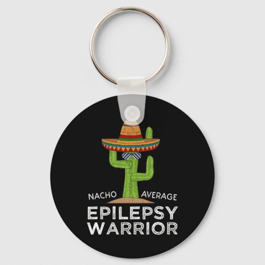 Funny Awareness Epilepsy Warrior Schlüsselanhänger (Vorderseite)