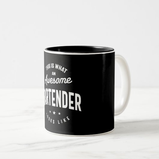 Funny Awesome Bartender Job Occupation Zweifarbige Tasse (VorderseiteRechts)
