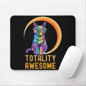 Funny Awesome Cat Usa Solar Eclipse Totality Mousepad (Mit Mouse)