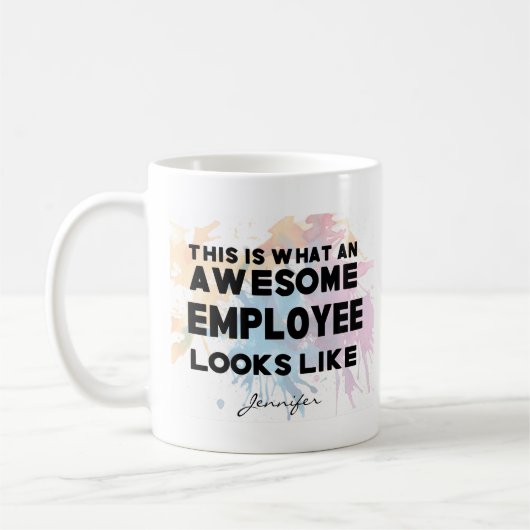 Funny Awesome Employee Looks Like Personalized Kaffeetasse (Links)