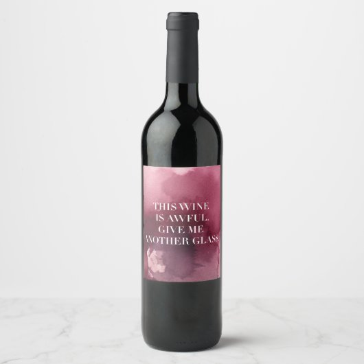 Funny "Awful Wine" Label inspiriert von Moira Rose Weinetikett (Vorderseite)