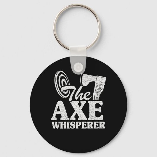 Funny Ax schmeißen Geschenk Ax Whisperer Zitate Schlüsselanhänger (Vorderseite)
