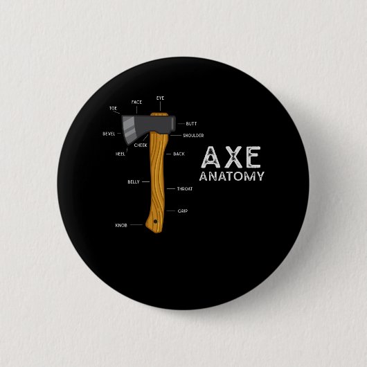 Funny Ax Spaß Hatchet Holzbearbeitung Ax Throwing Button (Vorderseite)