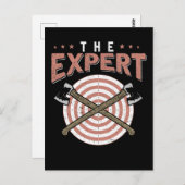 Funny Ax Throwing Experte Hatchet Woodworker Postkarte (Vorne/Hinten)