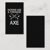 Funny Ax Throwing Joke Woodworker Lumberjack Visitenkarte (Vorne/Hinten)