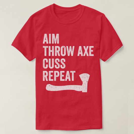 Funny Ax Throwing Lumberjack Hatchet Aim Throw Ax T-Shirt (Design vorne)