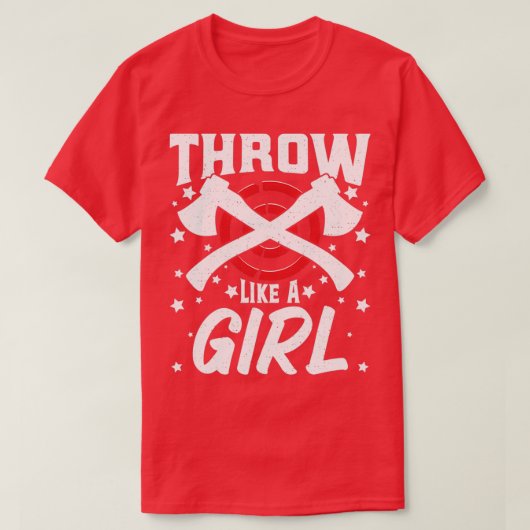 Funny Axe Thrower Throwing Ax Lover Throw Likes a T-Shirt (Design vorne)