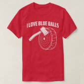 Funny Axe Throwing I Love Blue Balls product T-Shirt (Design vorne)
