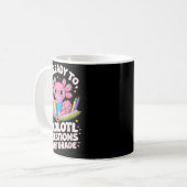 Funny Axolotl bereit, die erste Klasse des Lernens Kaffeetasse (Vorderseite Links)