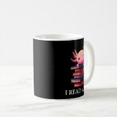 Funny Axolotl Book Lover Librarian Reading Library Kaffeetasse (VorderseiteRechts)