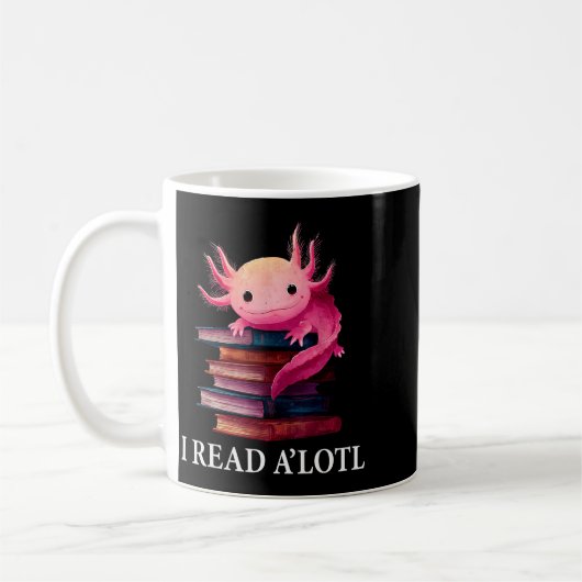 Funny Axolotl Book Lover Librarian Reading Library Kaffeetasse (Links)