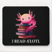 Funny Axolotl Book Lover Librarian Reading Library Mousepad (Vorne)