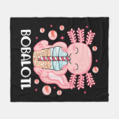 Funny Axolotl Bubble Tee Fleecedecke (Vorderseite (Horizontal))