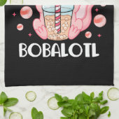 Funny Axolotl Bubble Tee Geschirrtuch (Gefaltet)