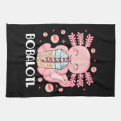 Funny Axolotl Bubble Tee Geschirrtuch (Horizontal)