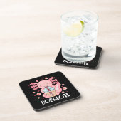 Funny Axolotl Bubble Tee Getränkeuntersetzer (Rechte Seite)