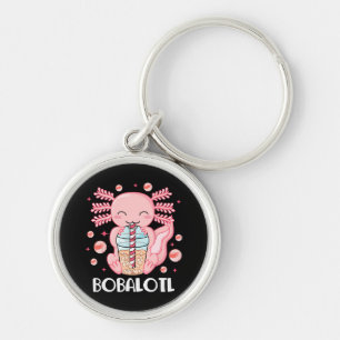 Funny Axolotl Bubble Tee Schlüsselanhänger