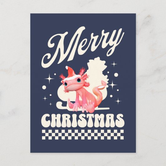 Funny Axolotl Frohe Weihnachten (Vorderseite)