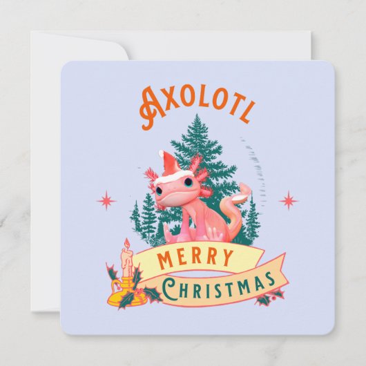 Funny Axolotl Frohe Weihnachten (Vorderseite)