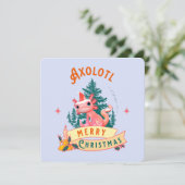 Funny Axolotl Frohe Weihnachten (Stehend Vorderseite)