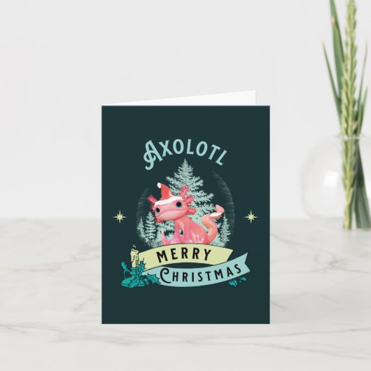 Funny Axolotl Frohe Weihnachten (Vorderseite)