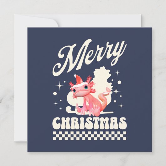 Funny Axolotl Frohe Weihnachten (Vorderseite)