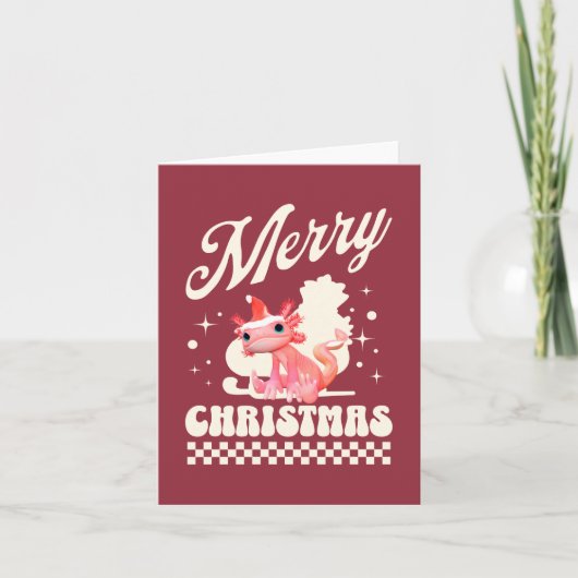 Funny Axolotl Frohe Weihnachten (Vorderseite)