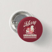 Funny Axolotl Frohe Weihnachten Button (Vorne & Hinten)