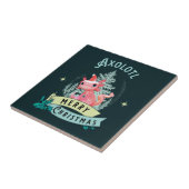 Funny Axolotl Frohe Weihnachten Fliese (Seite)