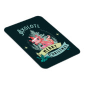 Funny Axolotl Frohe Weihnachten Magnet (Rechte Seite)