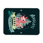 Funny Axolotl Frohe Weihnachten Magnet (Horizontal)
