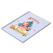 Funny Axolotl Frohe Weihnachten Notizblock (Linke Seite)