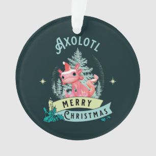 Funny Axolotl Frohe Weihnachten Ornament