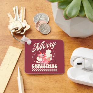 Funny Axolotl Frohe Weihnachten Schlüsselanhänger
