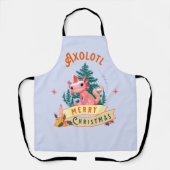 Funny Axolotl Frohe Weihnachten Schürze (Vorderseite)