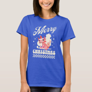 Funny Axolotl Frohe Weihnachten T-Shirt