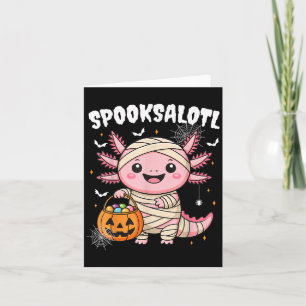 Funny Axolotl Halloween Shirt für Kindermädchen Karte