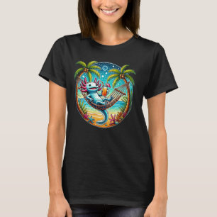 Funny Axolotl Hammock Beach T-Shirt