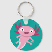 Funny Axolotl Illustration Schlüsselanhänger (Vorderseite)