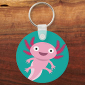 Funny Axolotl Illustration Schlüsselanhänger (Vorderseite)