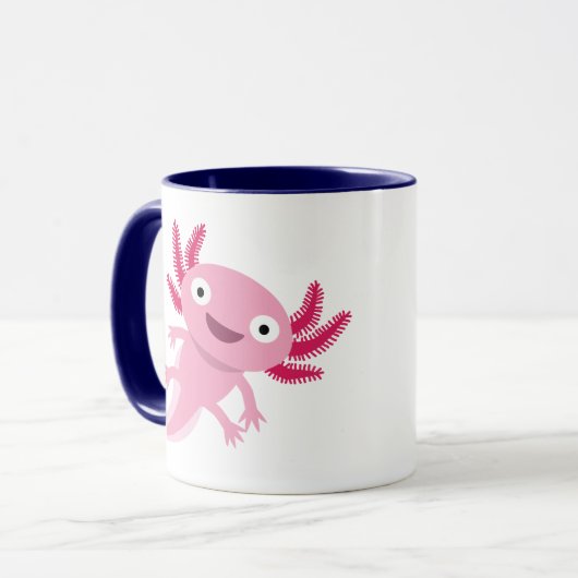 Funny Axolotl Illustration Tasse (Vorderseite Links)
