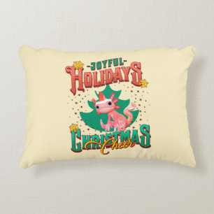 Funny Axolotl Joyful Holidays Weihnachtsjubeln Dekokissen
