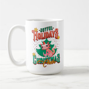 Funny Axolotl Joyful Holidays Weihnachtsjubeln Kaffeetasse