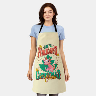 Funny Axolotl Joyful Holidays Weihnachtsjubeln Schürze