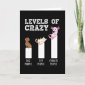 Funny Axolotl Levels of Crazy Animals Lover Gesche Karte (Vorderseite)