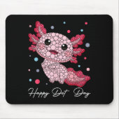 Funny Axolotl Lovers Polka Dot Art Student Happy D Mousepad (Vorne)