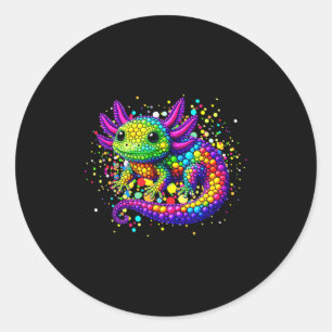 Funny Axolotl Lovers Polka Dot Happy Dot Day Girls Runder Aufkleber
